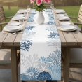 thumbnail image 4 of Ocean Starfish Table Runner 70 Inches, Coastal Weeping Corals Marine Conch Lake Blue Bed Runner Dresser Scarves Tabletop for Indoor Outdoor Parties/Ceremony/Banquet, 13" x 70", 4 of 9