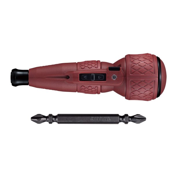 Destornillador VESSEL 220USB-S1DR con empuñadura esférica eléctrica, rojo opaco