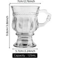 thumbnail image 6 of 4pcs Vintage Irish Coffee Mugs, Crystal Clear Irish Coffee Glass with Handle, Footed Stem Base, Heat Resistant, Heavy Duty Cups for Hot Chocolate, Tea, Coffee, 6 of 7