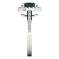 thumbnail image 3 of 1.86 ct Round Cut Natural London Blue Topaz Halo Engagement Ring for Women in 18K White Gold, 3 of 5