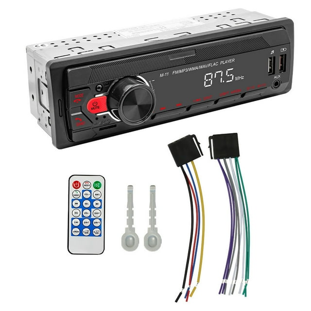 Coche reproductor Reproductor de MP3 para automóvil Receptor estéreo BT Radio FM Soporte de llamadas Tomshoo Coche reproductor