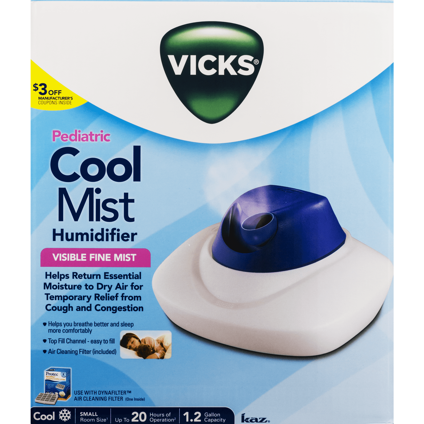 Vicks Pediatric Cool Mist Humidifier 1 Each - Walmart.com