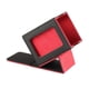 thumbnail image 2 of Caja de baraja de cartas para más de 100 tarjetas, estuche de cuero PU para tarjetas de álbum negro rojo, 2 of 8