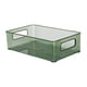 thumbnail image 1 of Organizador de tocador de baño, contenedor de refrigerios rectangular con asas, vitrina verde, 1 of 9