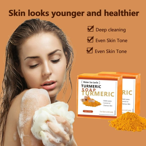 Up to 65% Off! Gspmoly Handmade Soaps, -Cleansing Soap Bath Ginger Turmeric Soap 100G Organic Soaps