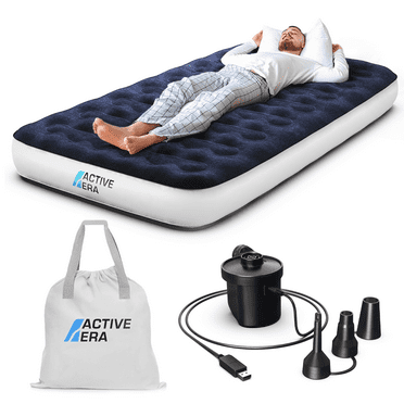 Luxury Camping Air Mattress with Built in Pump - Twin Air Mattress with USB Rechargeable Pump  Travel Bag - Single Air Mattress for Tent Camping