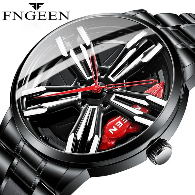 Rim Hub Wheel Watch for Men Top Brand Luxury Trend Cool Sports Car Men's Watch Stainless Steel 2021 Fashion Men's Quartz Watches - Quartz Wristwatches