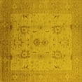 thumbnail image 1 of Ahgly Company Machine Washable Indoor Square Oriental Yellow Industrial Area Rugs, 5' Square, 1 of 4