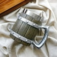 thumbnail image 3 of Viking Wooden Barrel Beer Mug - Norse Decor Coffee Cup for Men - Ideal Viking Gift - 21oz Large Nordic Beverage Cup & Beer Stein Tankard - Unique Viking Decor, 3 of 9