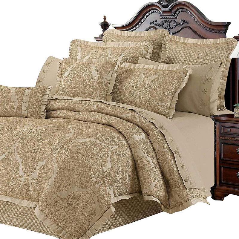 Antoinette 6 Pc Luxury Lightweight Comforter Set Jacquard Design