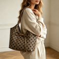 thumbnail image 2 of ibiyuan Tote Bags Women Polka Dot Casual Everyday Shoulder Tote Bag for Women, Comfortable Handbag for Office Work Daily Commute Mom Birthday Gifts, 2 of 5