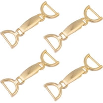 4 Set Decorative Metal Clasp Buckle Alloy Closure Clasps Fasteners Sew On Toggles for Jacket Wrap Shawl Accessories DIY Clothes Accessories Gold 2.87×0.98 inch Gold