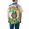 thumbnail image 5 of Happy St. Patrick’s Day Shih Tzu with Green Hat Shamrocks Rainbow Hawaiian Shirt Breathable Summer Unisex Merch Lion Dog Lover Gifts - 03007, 5 of 6