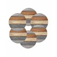 thumbnail image 7 of 13 Inch Round Placemats Set of 6, Farmhouse Haze Blue Brown Non Slip Heat Insulation PP Table Mats, Vintage Wooden Striped Washable Place Mats for Kitchen Dining Party Table Decor, 7 of 7