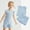 Blue, variant on Baby Girls Pajamas Set Crewneck Soft Comfort Sleeveless Top and Shorts Set Summer Loungewear Baby Girls Pajamas Size 6-12 Months