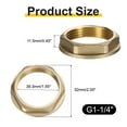 thumbnail image 2 of 2 Pack Brass Lock Nuts Pipe Fitting, G1-1/4" Female Hex Locknut with Washer, 2 of 6