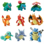 Tomy Bulbasaur Charmander and Squirtle Action Figures, Pokemon