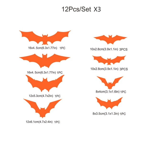 Scary Halloween Party Decorations Halloween 3D Luminous Luminous Combination Party Wall Sticker