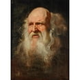 thumbnail image 2 of Follower of Peter Paul Rubens 14x18 Gold Ornate Wood Frame and Double Matted Museum Art Print Titled - Head Study of a Man, 2 of 4
