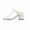 White, variant on DeHolifer Sandals for Women Chunky High Heel Ankle Strap Slingback Square Open Toe Matte Leather Dress Pumps Shoes