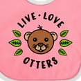 thumbnail image 4 of Inktastic Live Love Otters Boys or Girls Baby Bib, 4 of 4