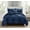 Blue, variant on 10-Piece Bed-in-a-Bag Sunflower Comforter Set King/Cal King White