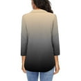 thumbnail image 6 of gakvbuo 3/4 Length Sleeve Shirts Womens Tops Collared V Neck Casual Plus Size Tunic Tops To Wear With Leggings Loose Shirt Work Business Blouses For Women, 6 of 6
