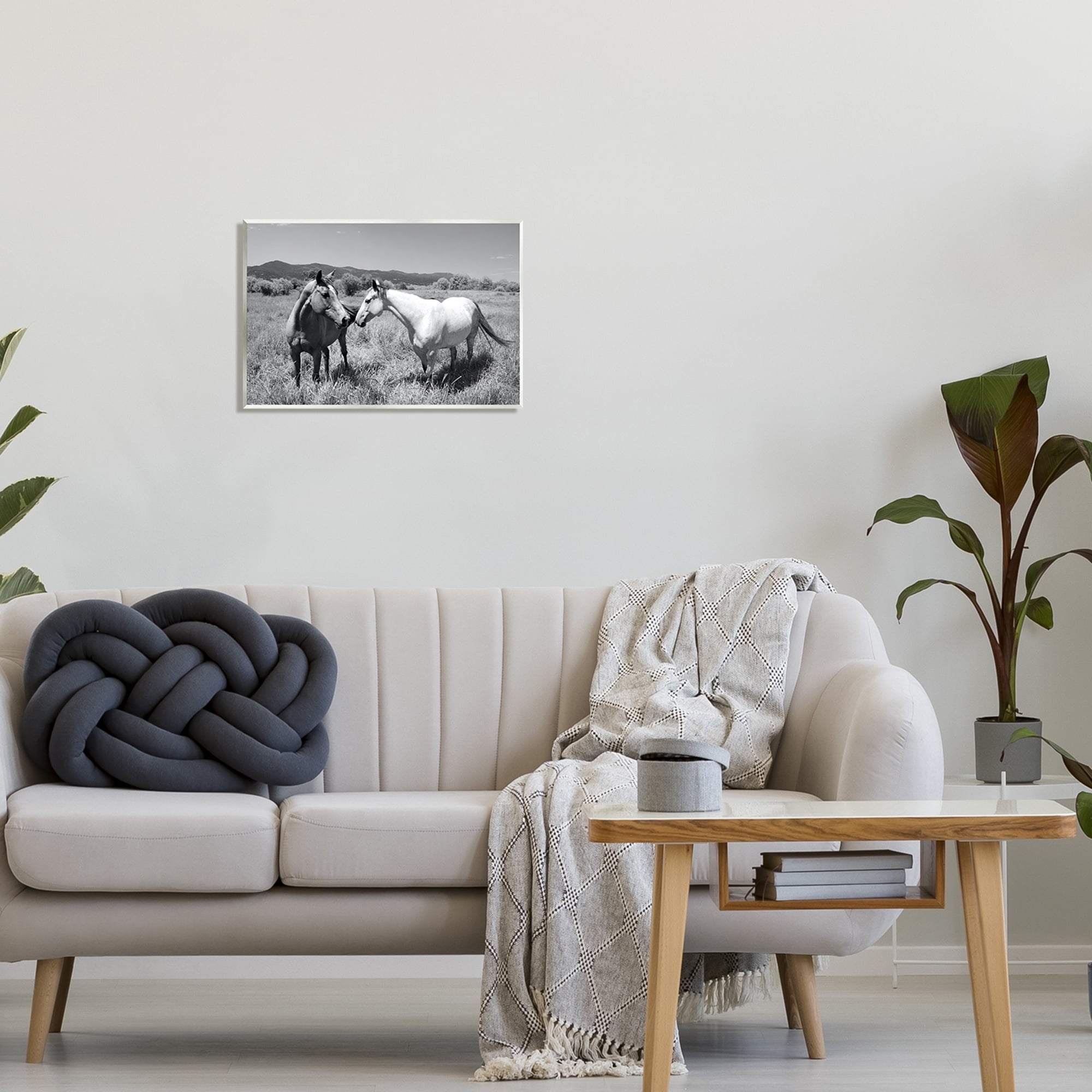 Stupell Industries Two Horses Photography Landscape Photography Unframed Art Print Wall Art, 19 x 13