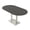 Asian Night w/Silver Base, variant on Racetrack Bistro Height Meeting Table T-Shaped Metal Base 46x84 Bar Table