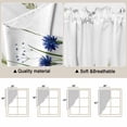 thumbnail image 5 of Swag Valance Curtains for Windows, Navy Blue Wildflowers Light Filtering Kitchen Curtains with Rod Pocket, Spring Pastoral Botanical Floral Window Treatment Valances for Living Room, 28x36 - 2 PCS, 5 of 9