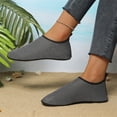 thumbnail image 4 of HTHLVMD Quick-Dry Water Shoes, Striped Barefoot Aqua Socks, Women Non-Slip Beach Shoes, Lightweight Swim Socks, Water Shoes for Women Men Slip-Resistant Beach Swim Boating Surf Shoes, Black 5.5, 4 of 4