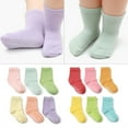 thumbnail image 2 of 12 Pairs Toddler Socks With Grips Floor Crew Sock Comfortable Breathable for Kids Infants Boys Girls Spring Summer Fall L Type7, 2 of 8