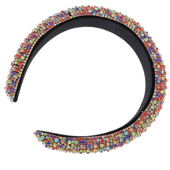 ADDHAT Rhinestone Studded Hairhoop for Elegant Bride and Cosplay with Comfortable Flannel Material Assorted Color
