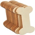 thumbnail image 1 of 40 piezas de huesos de perro de madera recortados, sin terminar, para manualidades, juguetes para pintar, 1 of 8