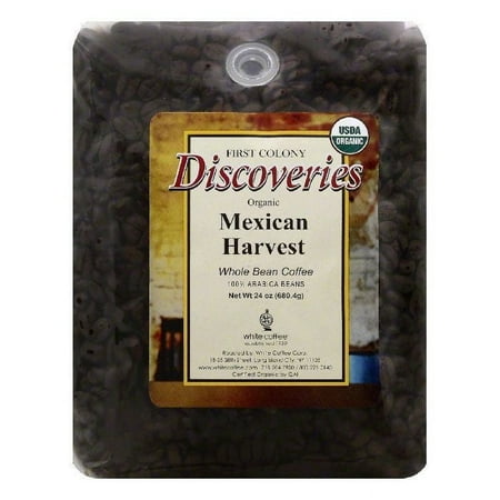 DISCOVERIES COFFEE WHOLEBEAN MEXICAN HARVEST ORG, 24 OZ (Pack of 4)