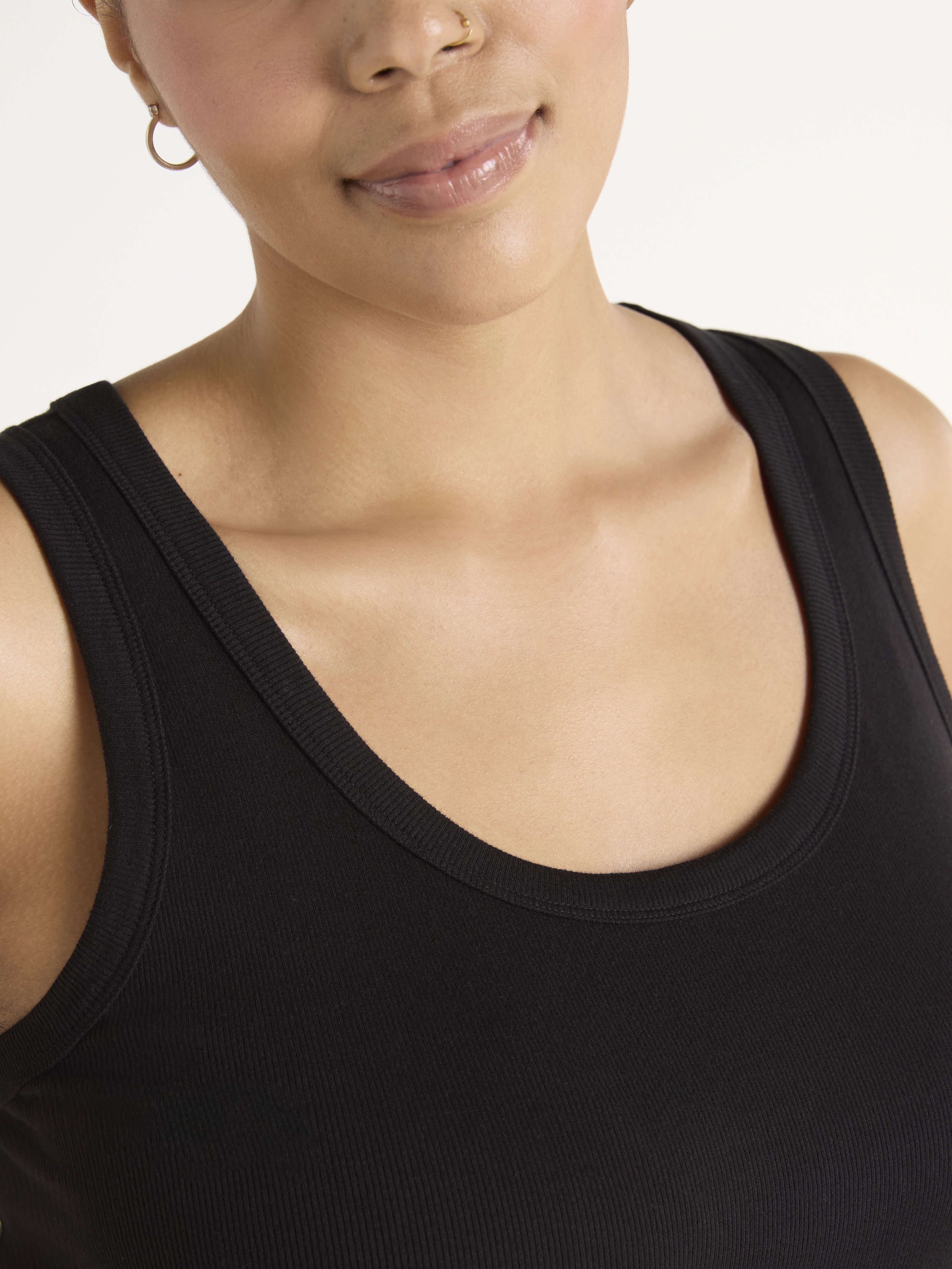 Terra & Sky Women's Plus Size Scoop Neck Ribbed Tank Top