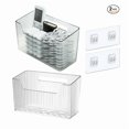 thumbnail image 1 of 2 organizadores colgantes de cocina, cestas de pared de plástico transparente para guardar maquillaje, baño, despensa, cocina, ajo, jengibre y especias., 1 of 5