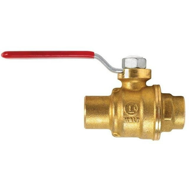 Mueller 107-453NL 0.5 in. Forged Brass Sweat Full Port Ball Valve Solder