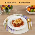 thumbnail image 4 of Purple Weeping Floral Round 13 Inch Placemats Set of 2, Spring Summer Pastoral Flowers Rustic HeatResistant Non Slip Place Mats for Dining Table, Wipeable Braided Kitchen Table Mats for Housewarming, 4 of 9