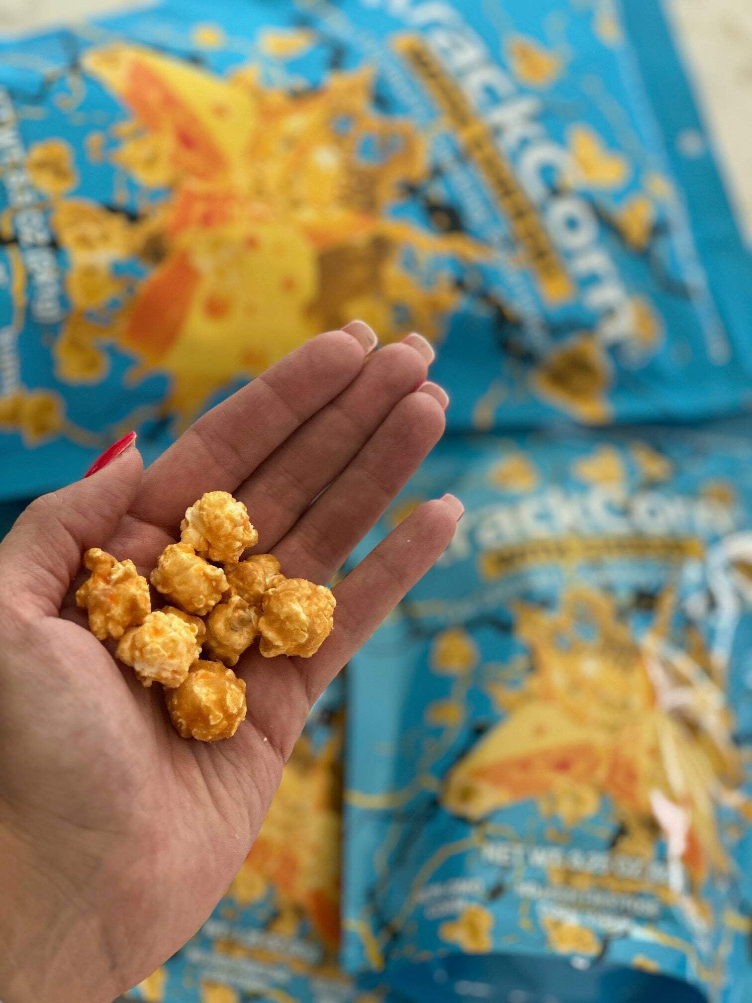 KrackCorn® Popcorn With Cheese! 3.25oz Personal Size - 6 pack
