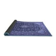 thumbnail image 2 of Ahgly Company Indoor Round Medallion Blue Traditional Area Rugs, 4' Round, 2 of 4