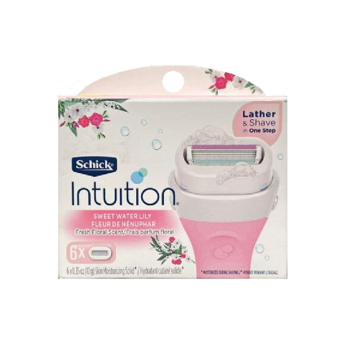 Schick Intuition Sweet Water Lily Fresh Floral Scent Refill Razor Blade