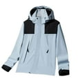 thumbnail image 2 of Soki Veste de Pluie pour Femmes Imperméable Légère Coupe-Vent avec Capuche Imperméable avec Poches, 2 of 5