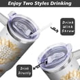 thumbnail image 3 of 80th Birthday Tumbler with Handle & Straw, 40 Oz Stainless Steel 80th Birthday Cups, 80th Birthday Gifts for Women, 80 Year Old Birthday Gifts for Women, Best Gifts for 80th Birthday for Women, 3 of 6