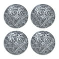 thumbnail image 2 of Happy date 4Pcs Cup Pad Wear resistant Exquisite Workmanship Hollow PVC Placemat Round Pad for Home, 2 of 8