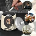thumbnail image 4 of Yayeee Ashtray with Lid for Cigarette Smokeless Stainless Steel Home Ash Holder, Space Record, 4 of 7