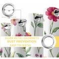 thumbnail image 6 of Watercolor Flowers Blackout Curtains for Bedroom/Living Room, Thermal Insulated Kitchen Curtains, Spring Pastoral Botanical Floral Grommet Darkening Window Treatment Drapes 52"x84"x2, 6 of 8