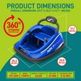 thumbnail image 2 of Serenelife 360 Degree Bumper Car with Adjustable Belt & Controls, Blue, 2 of 9