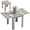 Grey, variant on HOMCOM 55" Extendable Dining Table, Kitchen Table for 4-6 Person, Black