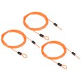 thumbnail image 1 of Unique Bargains Security Cable 2.5mm x 2m/6.5ft Coated Luggage Lock Wire Rope with Double Loop, Clear Orange, 3 Pack, 1 of 5